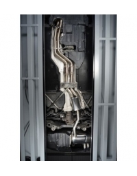 Ligne echappement complete avec catalyseurs secondaires Hi-Flow 200 CPSi Ceramic Black GT80 | Échappements Milltek